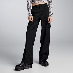 Simons Twik Cargo Straight Leg Black Dress Pants